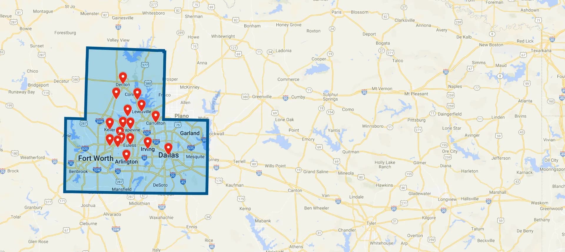 Comfort Land serves all of Dallas-Fort Worth